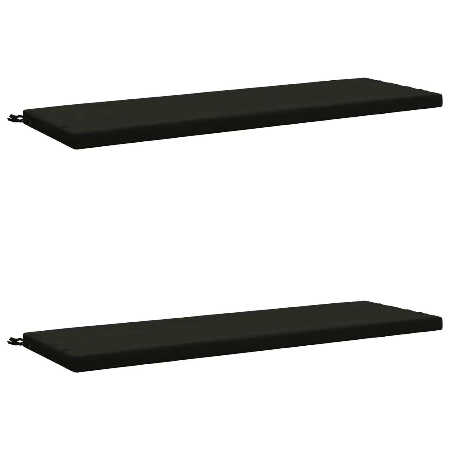 2-Piece Bench Cushions SOEST 2 pcs 100% Polyester Black