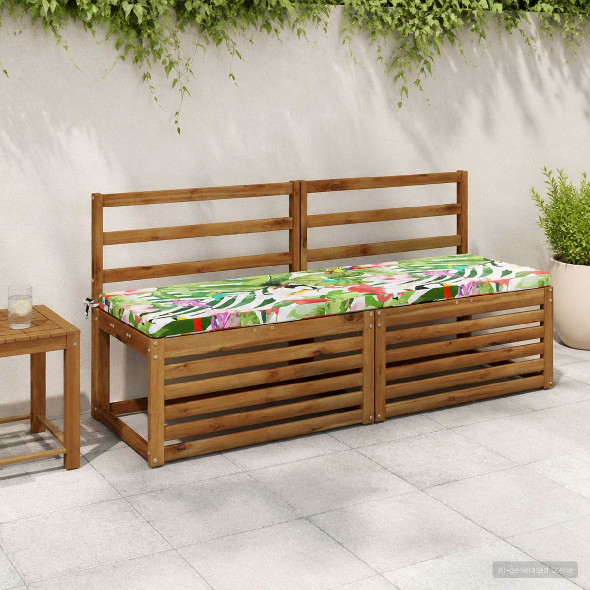 Bench Cushions SOEST 2 pcs 100% Polyester Multicolour
