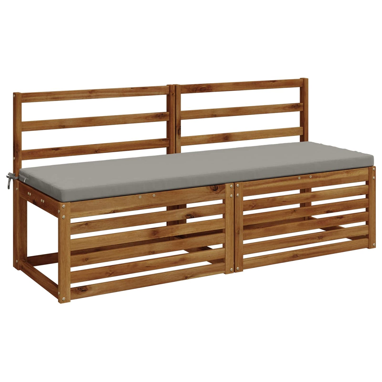 Bench Cushion SOEST 100% Polyester Grey 140 x 50 x 5 cm