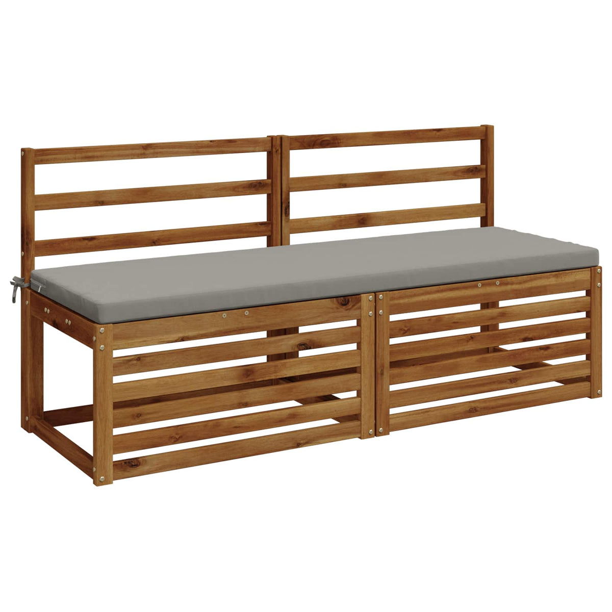 Bench Cushion SOEST 100% Polyester Grey 140 x 50 x 5 cm