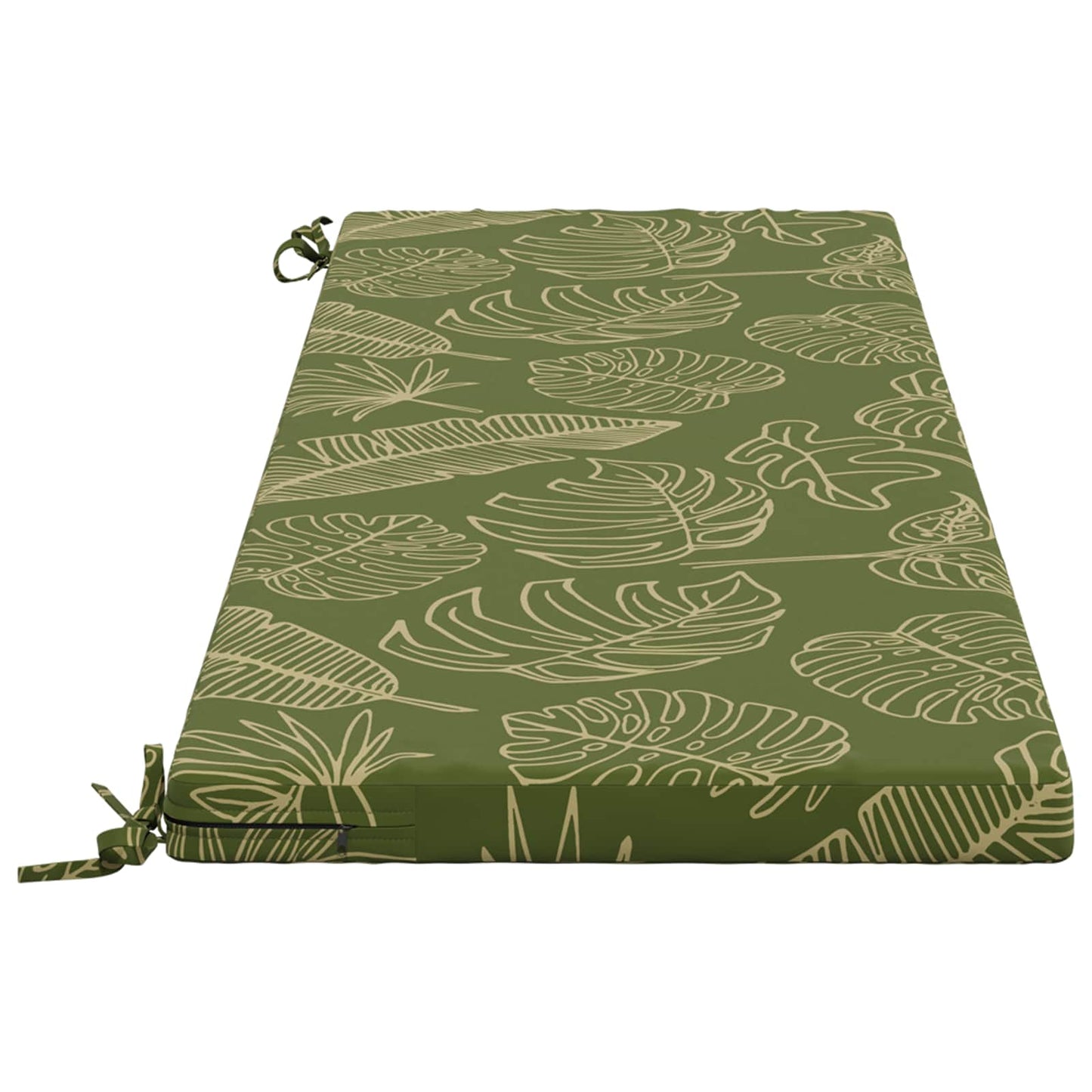Bench Cushion SOEST 100% Polyester Leaf Design 140 x 50 x 5 cm