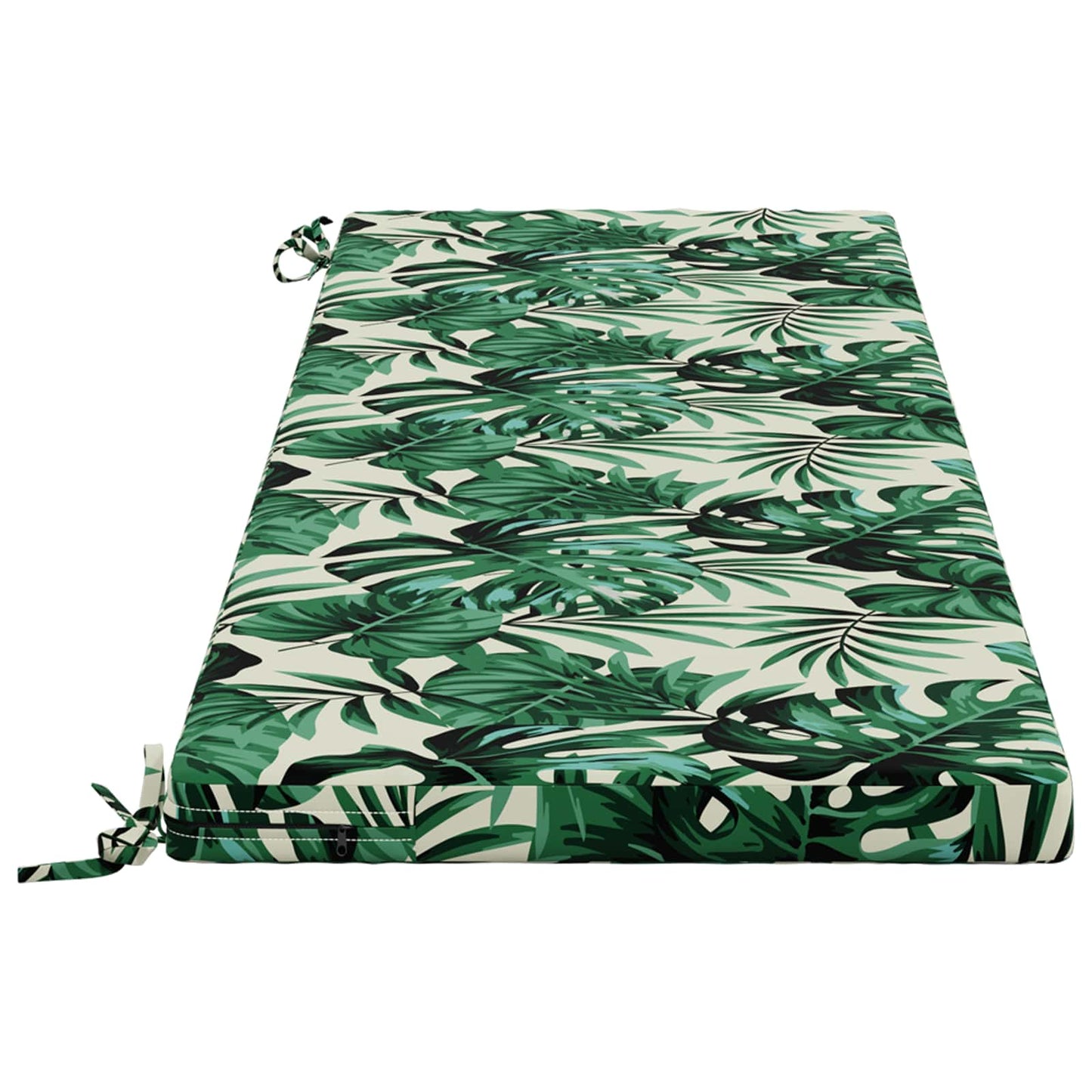 Bench Cushion SOEST 100% Polyester Leaf Pattern 140 x 50 x 5 cm