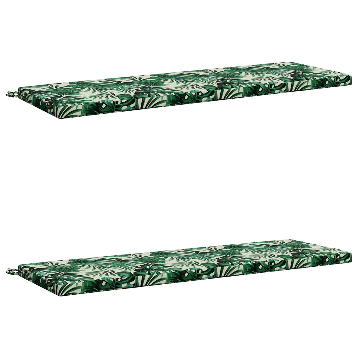 Bench Cushions SOEST 2 pcs 100% Polyester Leaf Pattern