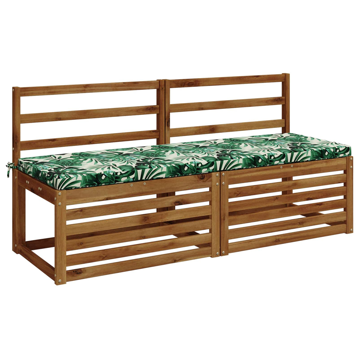 Bench Cushions SOEST 2 pcs 100% Polyester Leaf Pattern