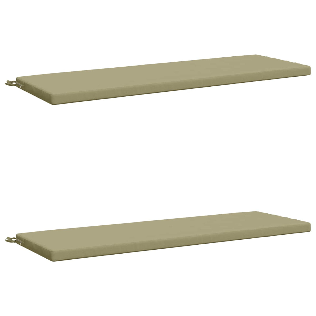 2-Piece Bench Cushions SOEST 2 pcs 100% Polyester Light Green