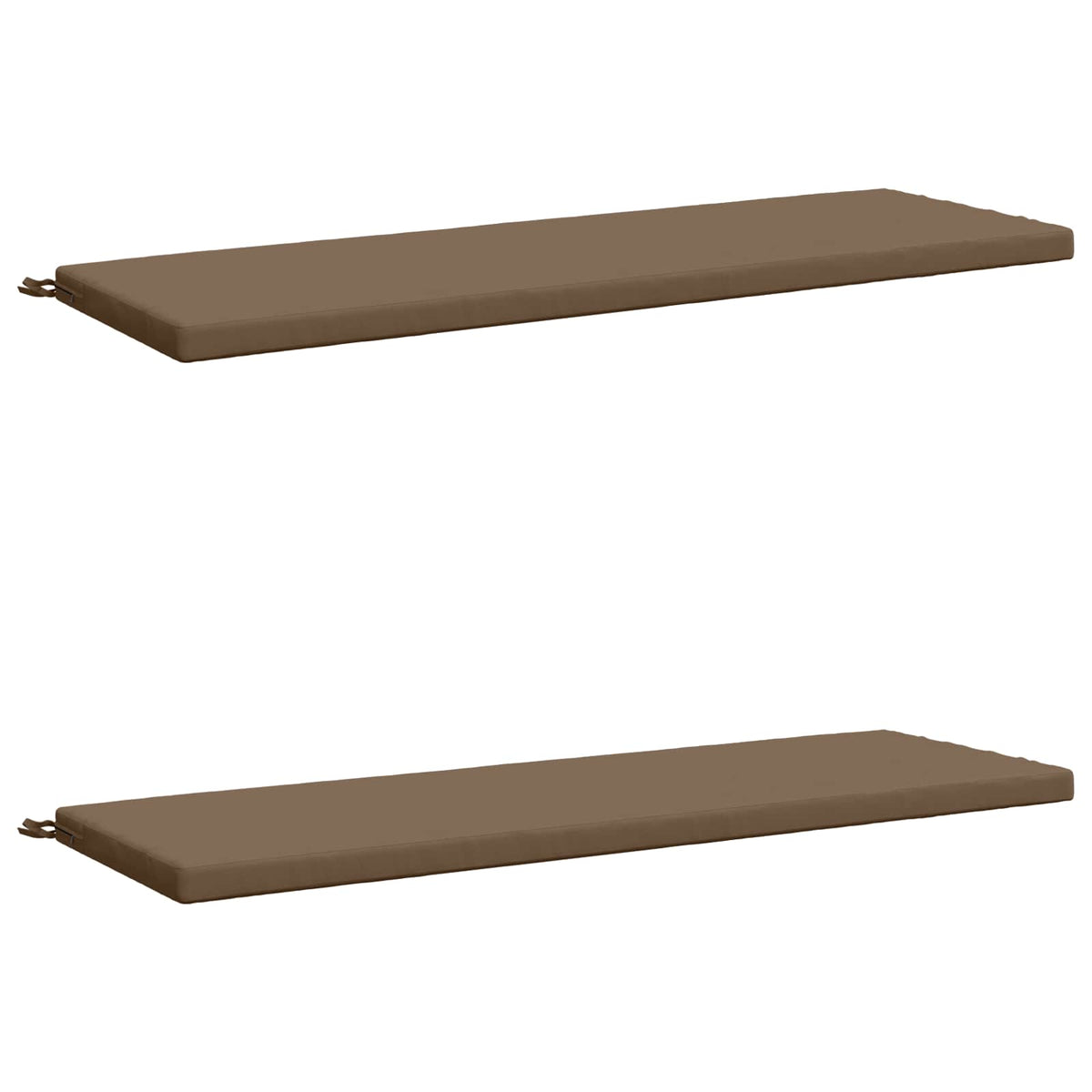 Bench Cushions SOEST 2 pcs 100% Polyester Taupe 150 x 50 x 5 cm