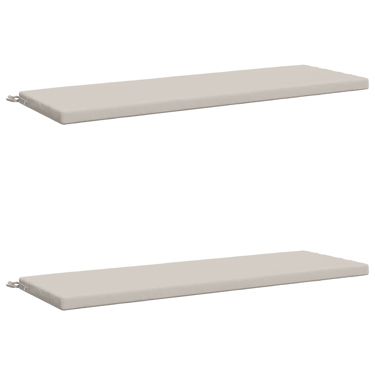 2-Piece Bench Cushions SOEST 2 pcs 100% Polyester White
