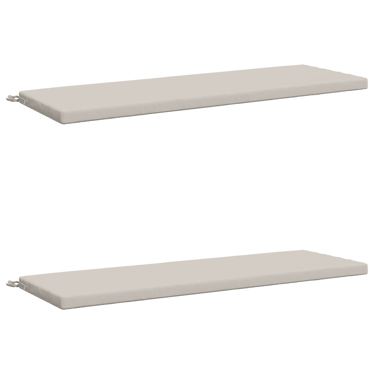Bench Cushions SOEST 2 pcs 100% Polyester White 150 x 50 x 5 cm