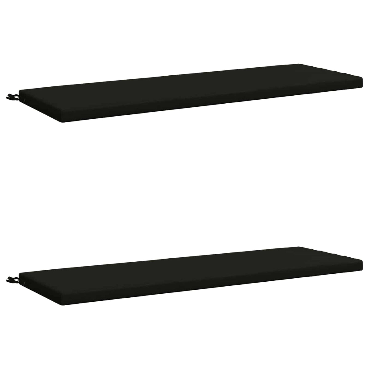 2-Piece Bench Cushions SOEST 2 pcs 100% Polyester Black