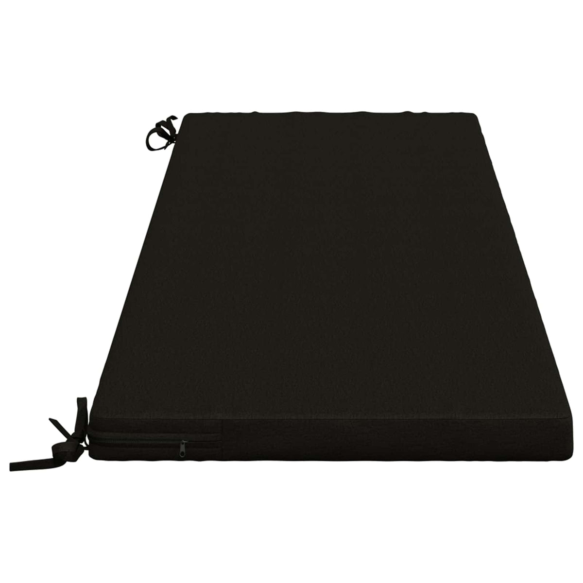 Bench Cushions SOEST 2 pcs 100% Polyester Black 150 x 50 x 5 cm