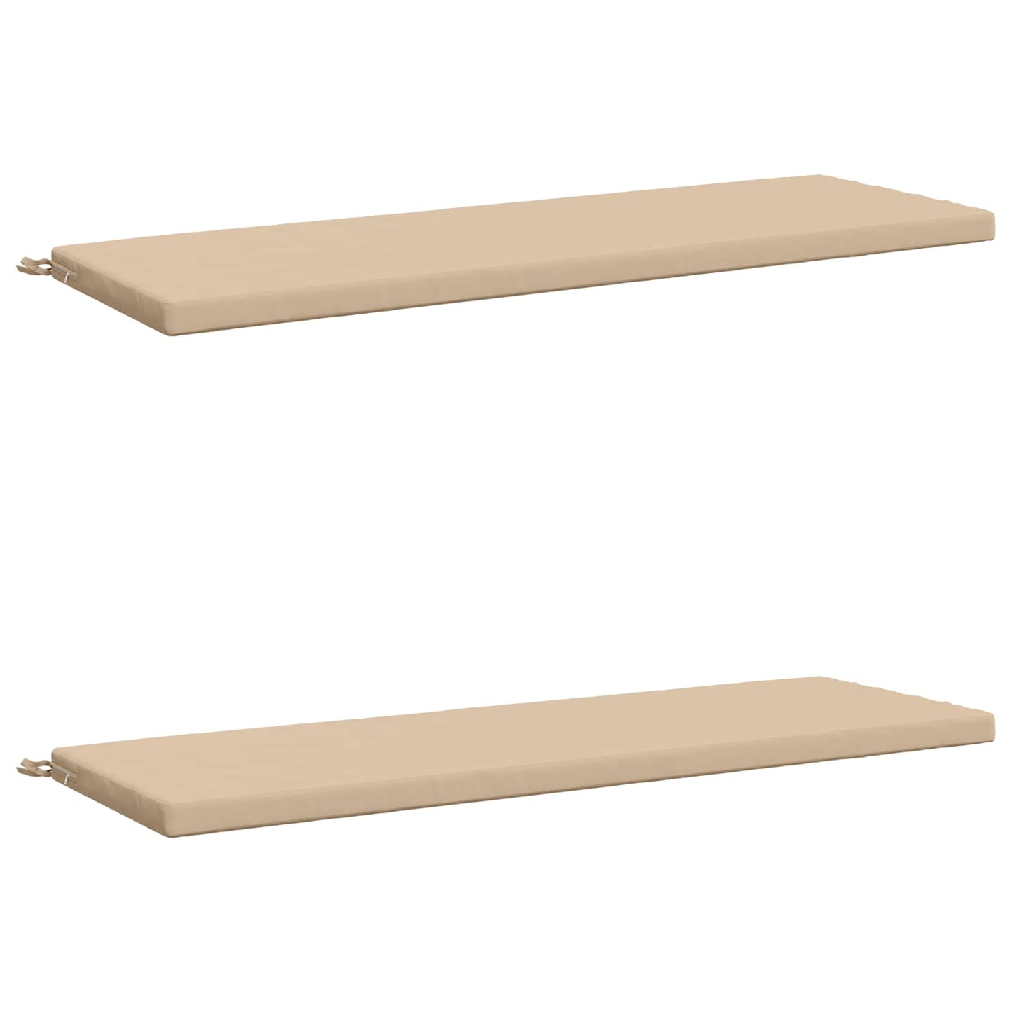 2-Piece Bench Cushions SOEST 2 pcs 100% Polyester Cream
