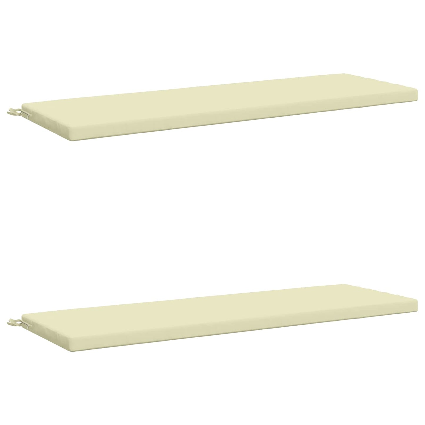 2-Piece Bench Cushions SOEST 2 pcs 100% Polyester Cream