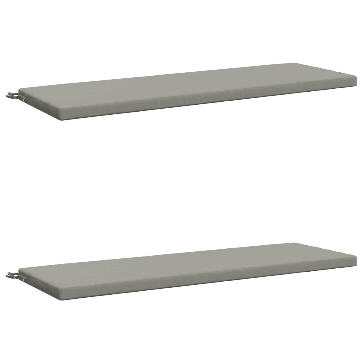 Bench Cushions SOEST 2 pcs 100% Polyester Grey 150 x 50 x 5 cm
