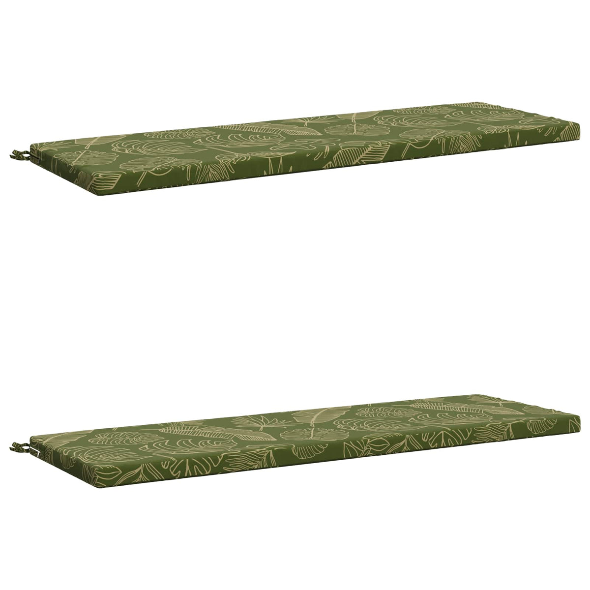 Bench Cushions SOEST 2 pcs 100% Polyester Leaf Design