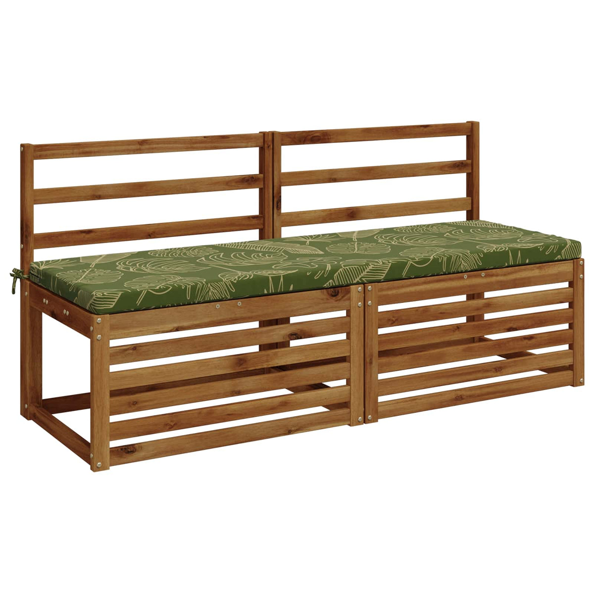 Bench Cushions SOEST 2 pcs 100% Polyester Leaf Design