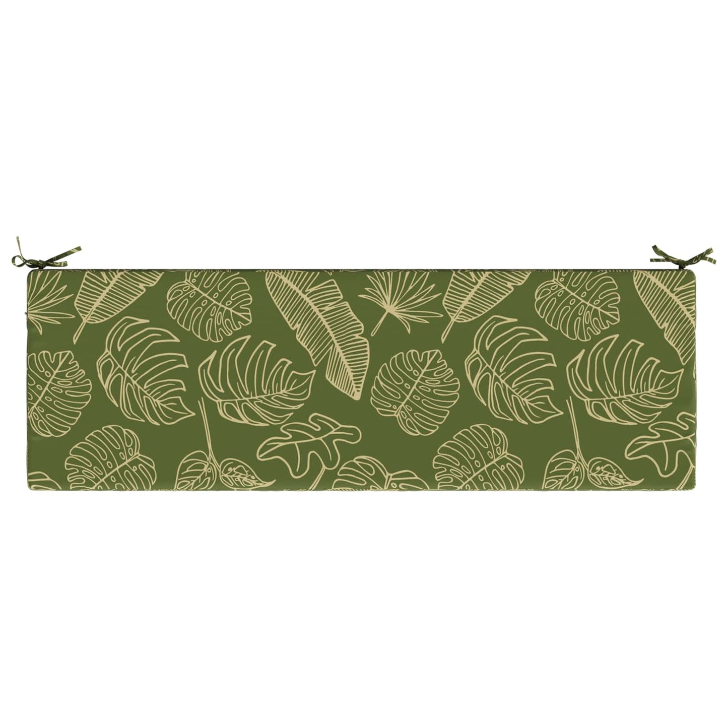 2-Piece Bench Cushions SOEST 2 pcs 100% Polyester Leaf Design