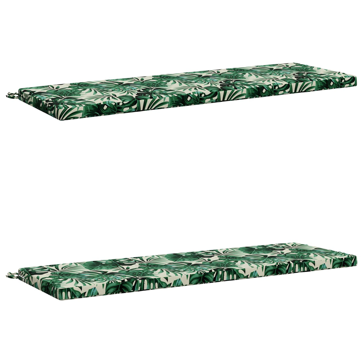 Bench Cushions SOEST 2 pcs 100% Polyester Leaf Pattern