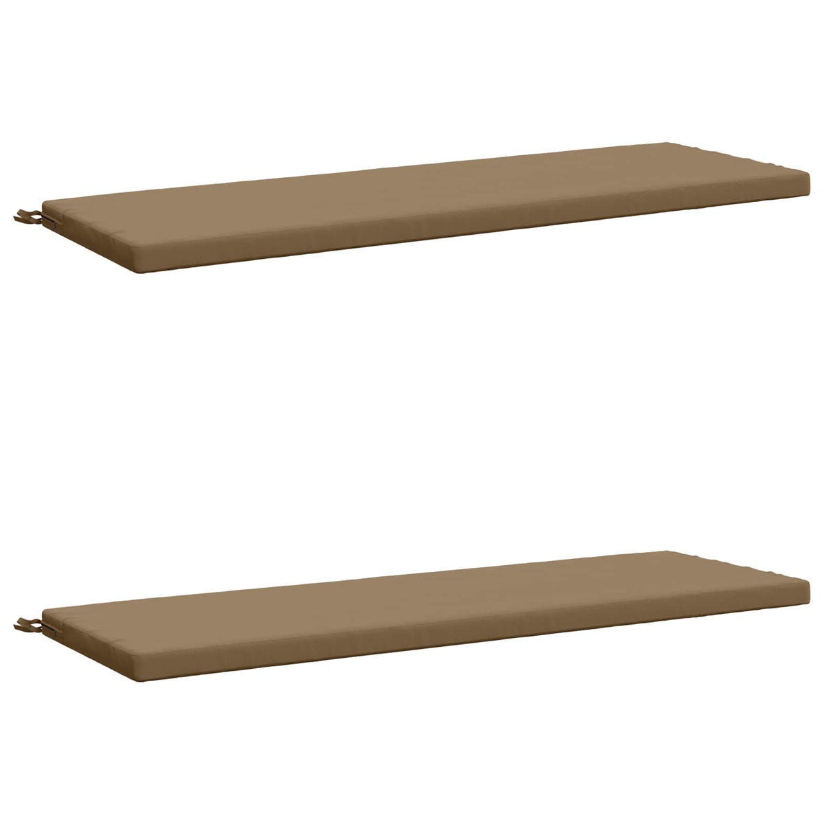 Bench Cushions SOEST 2 pcs 100% Polyester Taupe 150 x 50 x 5 cm