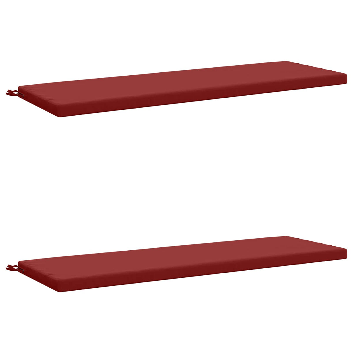 2-Piece Bench Cushions SOEST 2 pcs 100% Polyester Wine Red