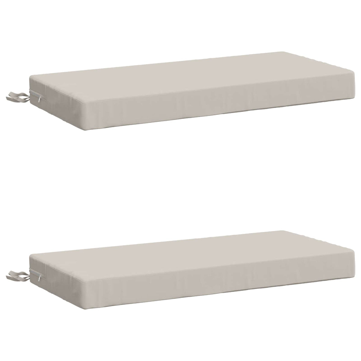 2-Piece Bench Cushions SOEST 2 pcs 100% Polyester White