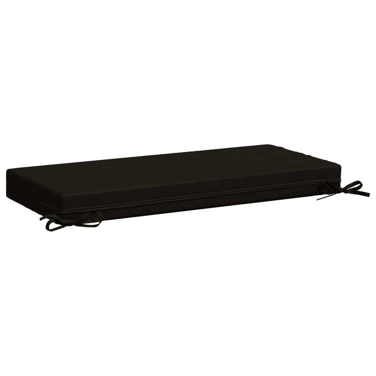 Bench Cushion SOEST 100% Polyester Black 60 x 40 x 8 cm