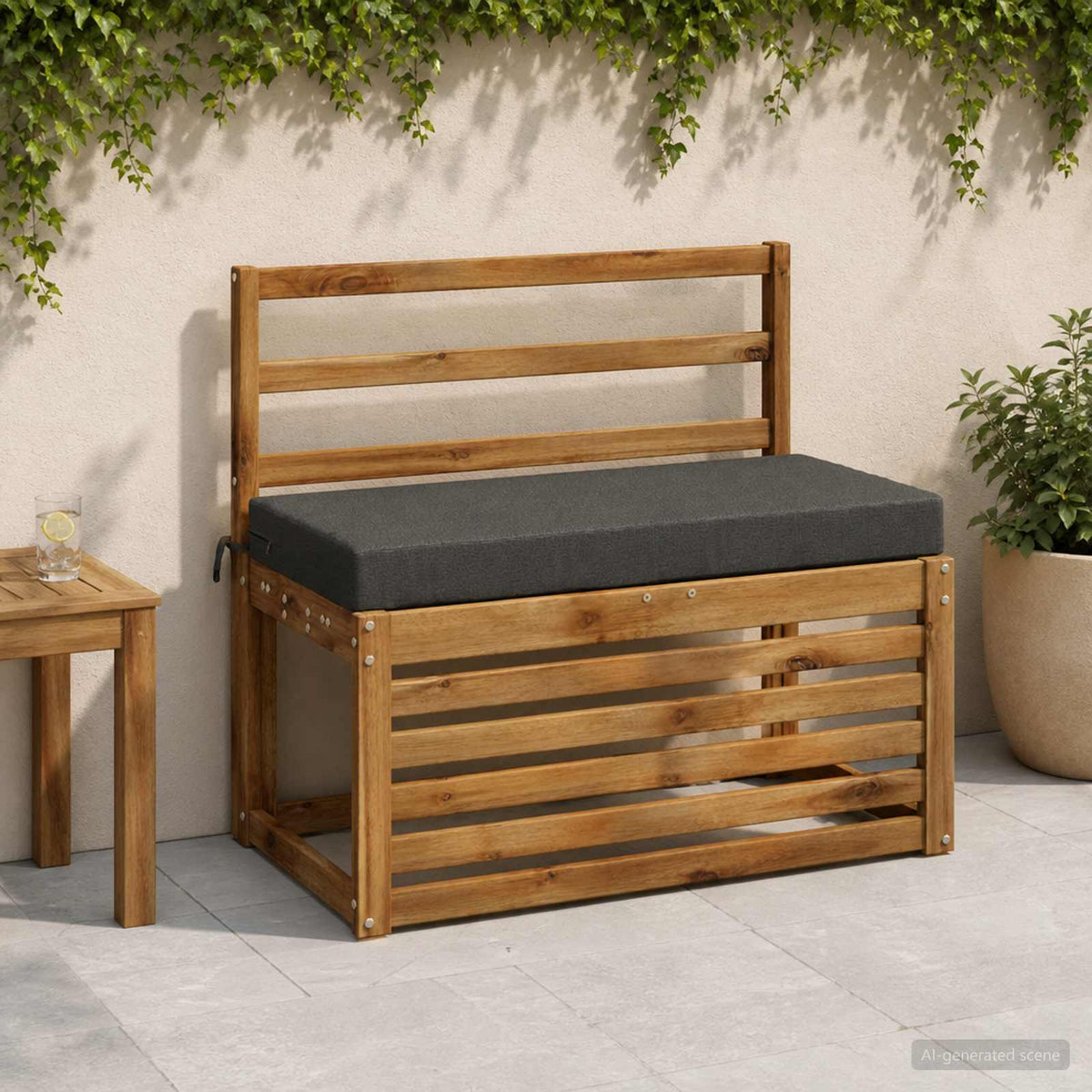 Bench Cushions SOEST 2 pcs 100% Polyester Anthracite