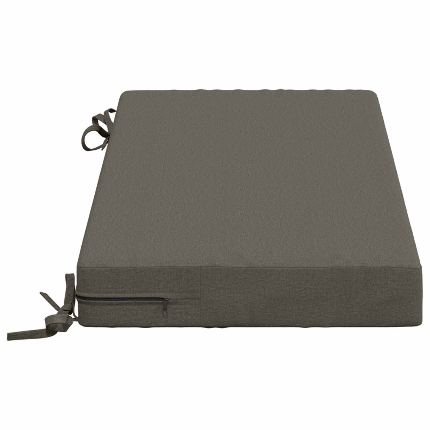 Bench Cushion SOEST 100% Polyester Grey 60 x 40 x 8 cm