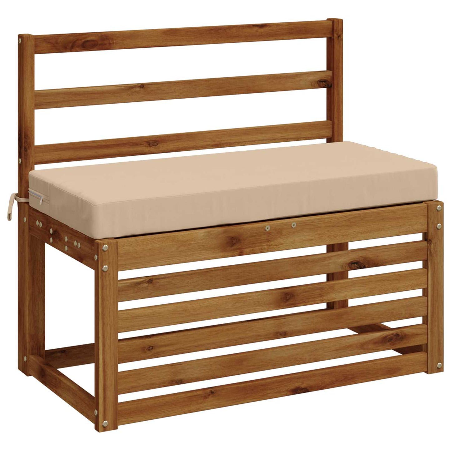 Bench Cushion SOEST 100% Polyester Cream 60 x 40 x 8 cm