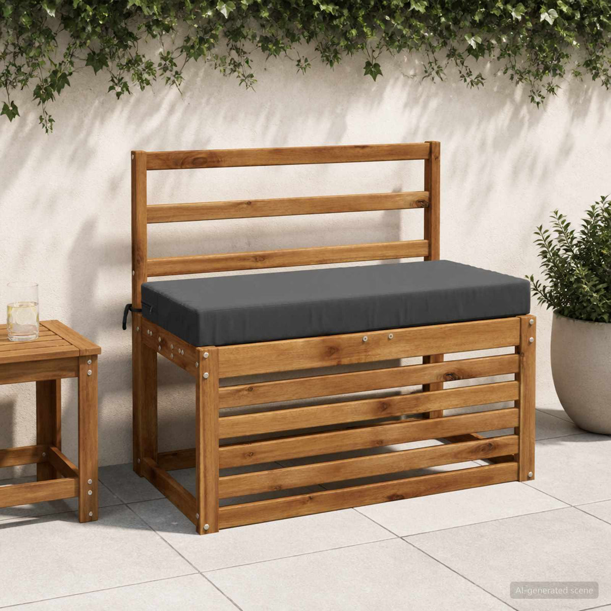 2-Piece Bench Cushions SOEST 2 pcs 100% Polyester Anthracite