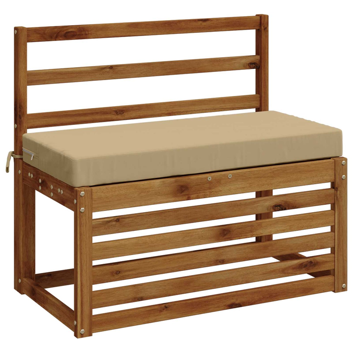 Bench Cushion SOEST 100% Polyester Beige 60 x 40 x 8 cm