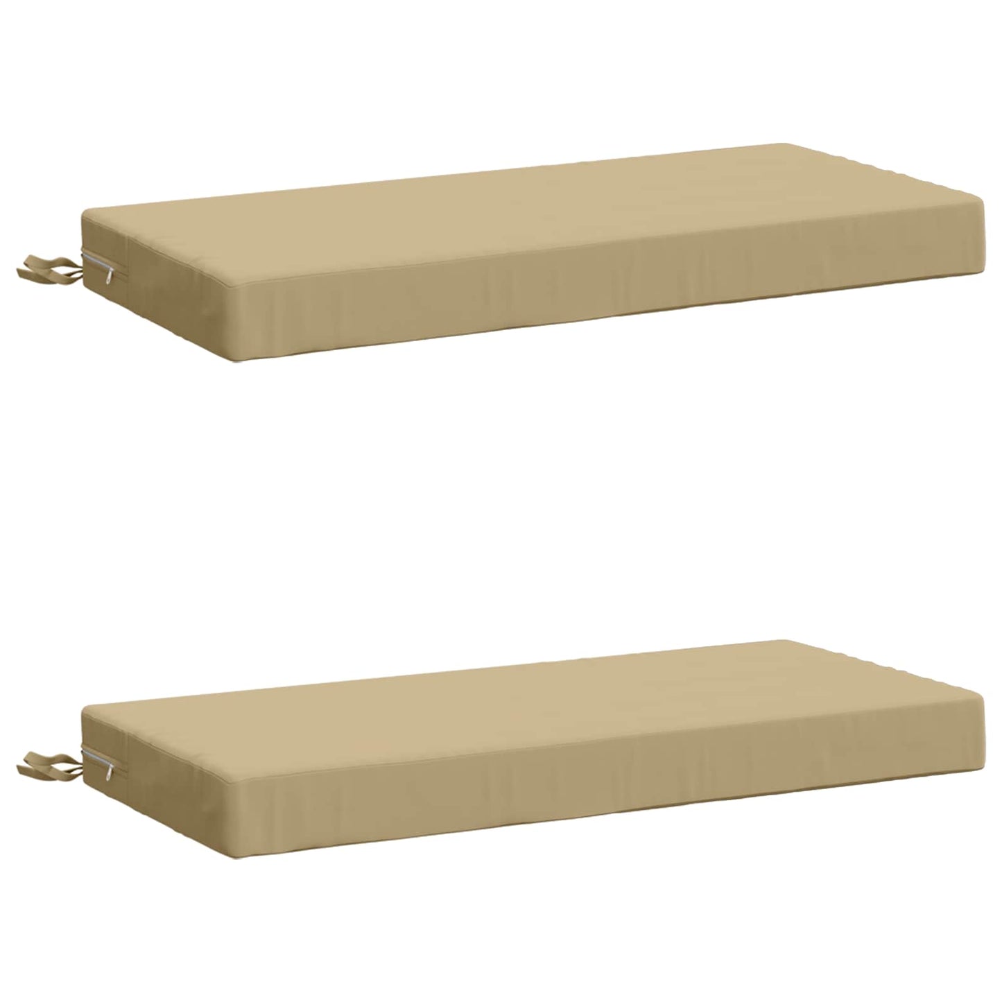 2-Piece Bench Cushions SOEST 2 pcs 100% Polyester Beige