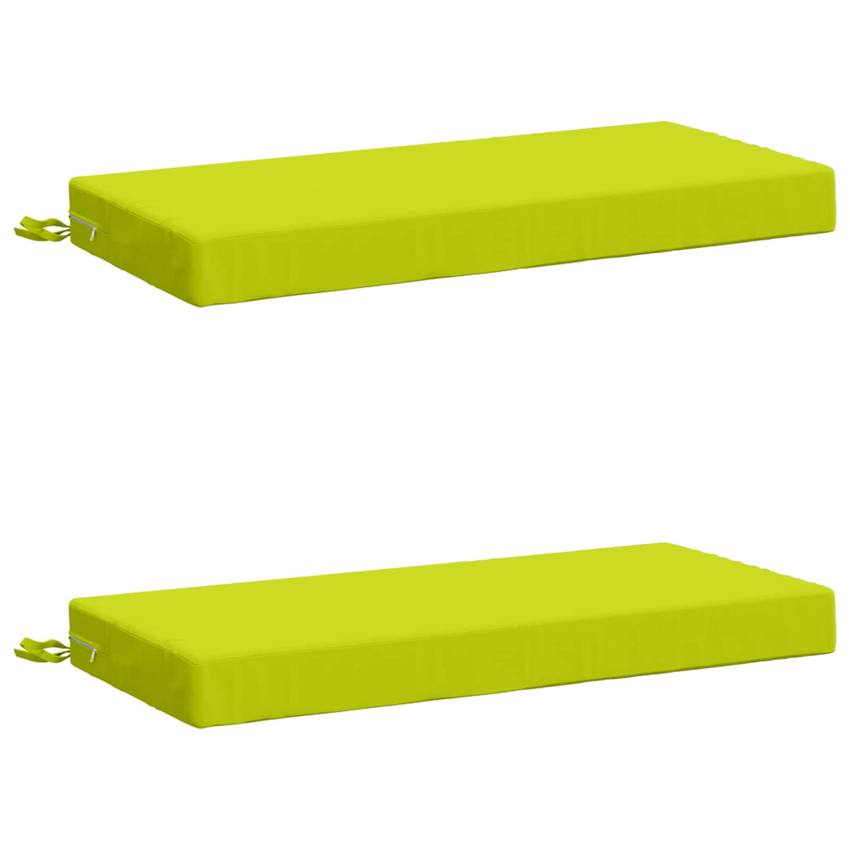 2-Piece Bench Cushions SOEST 2 pcs 100% Polyester Bright Green