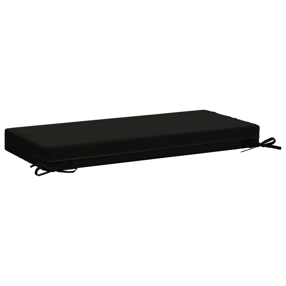Bench Cushion SOEST 100% Polyester Black 60 x 40 x 8 cm