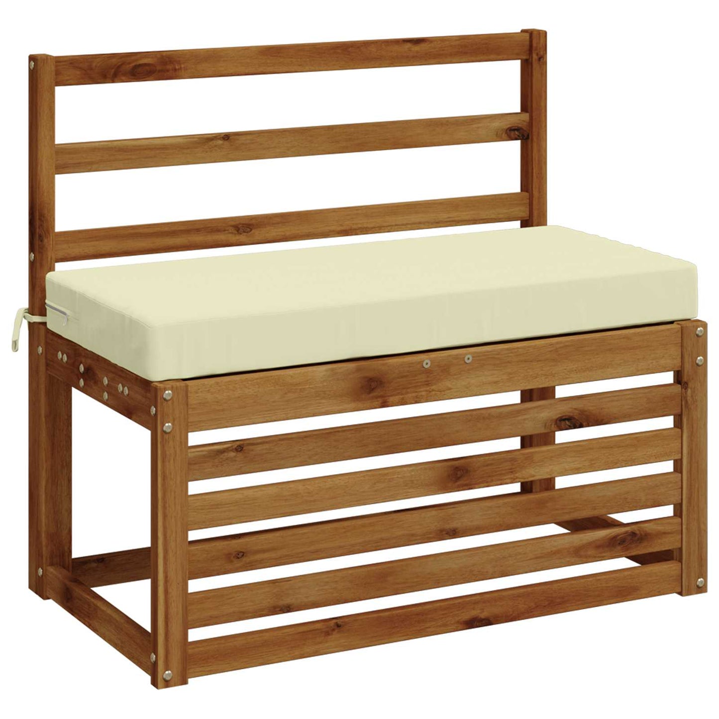 Bench Cushion SOEST 100% Polyester Cream 60 x 40 x 8 cm