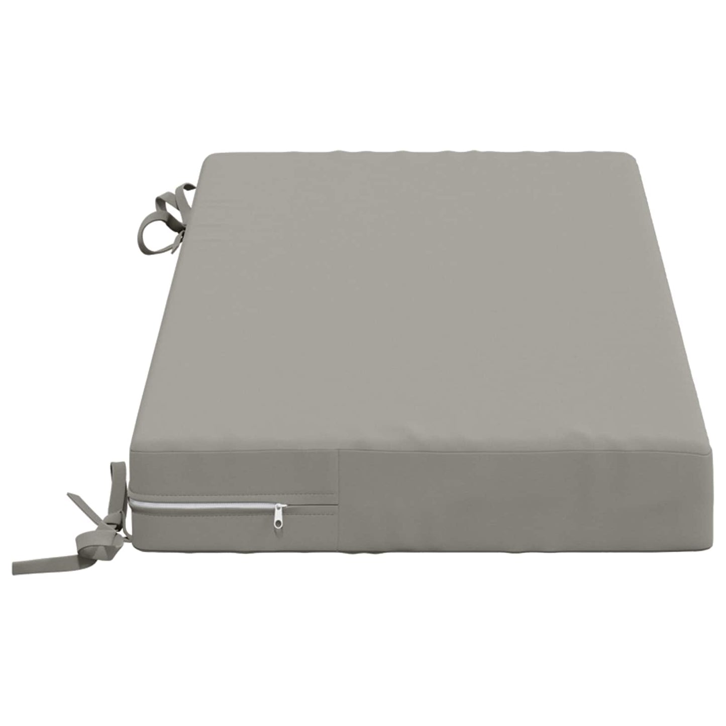 Bench Cushion SOEST 100% Polyester Grey 60 x 40 x 8 cm