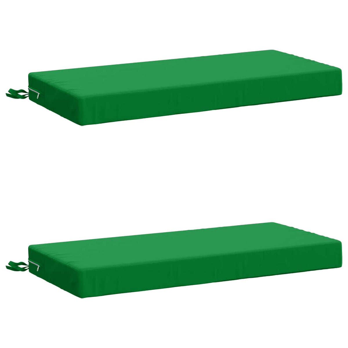 Bench Cushions SOEST 2 pcs 100% Polyester Green 60 x 40 x 8 cm