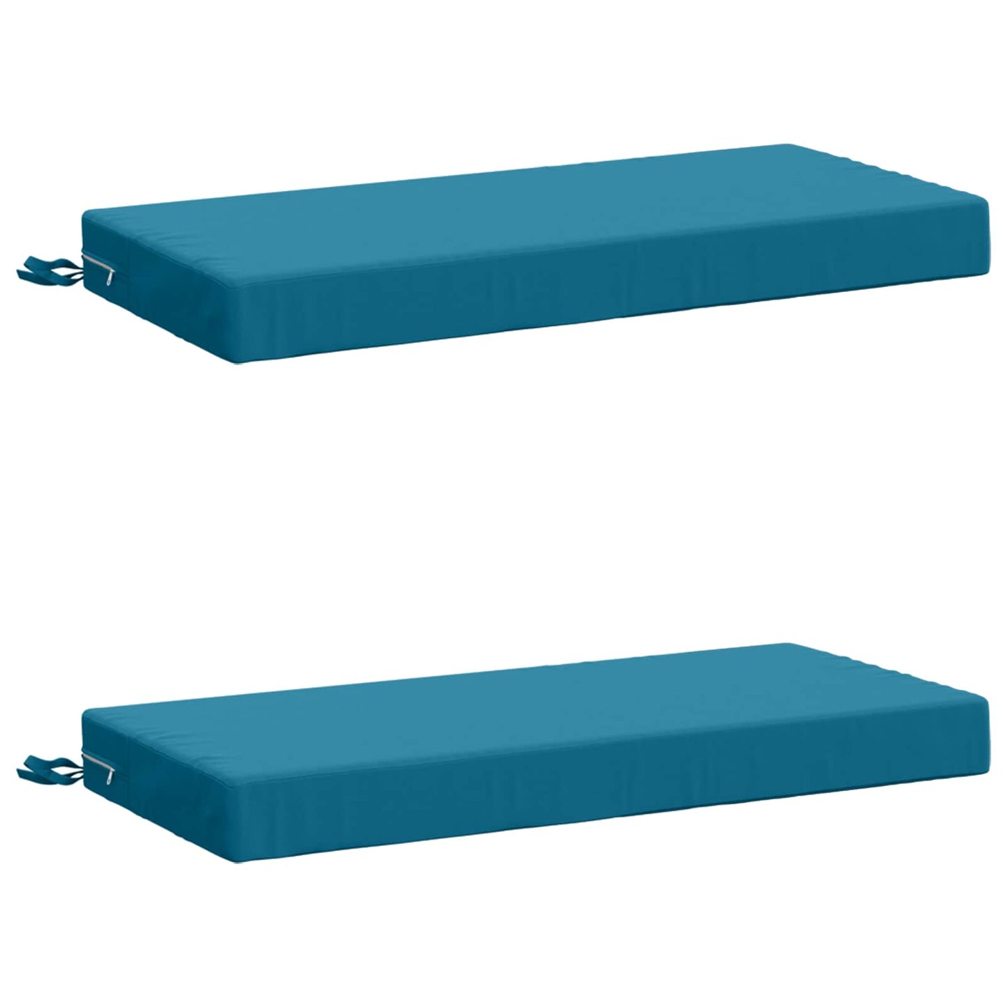 2-Piece Bench Cushions SOEST 2 pcs 100% Polyester Light Blue