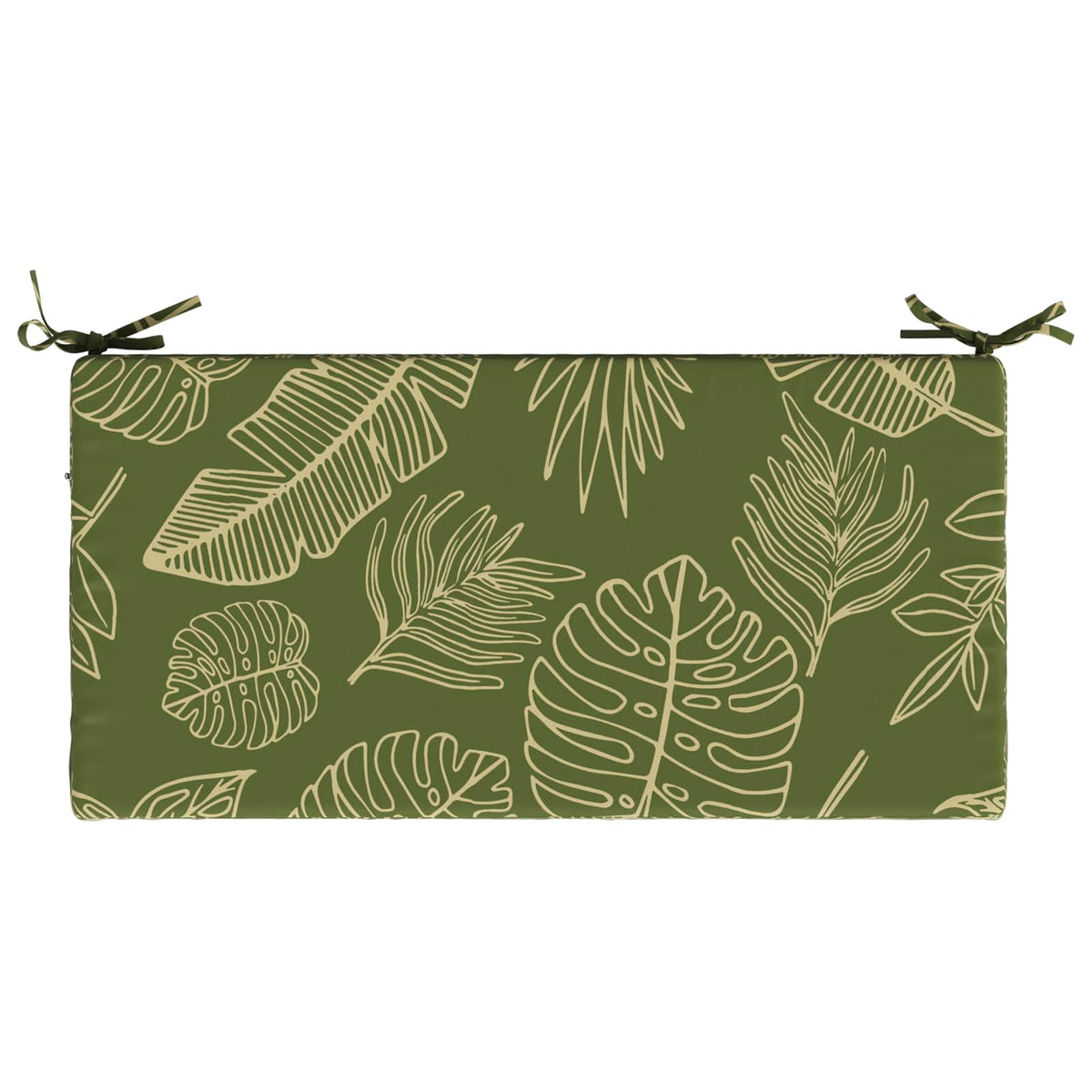 2-Piece Bench Cushions SOEST 2 pcs 100% Polyester Leaf Design