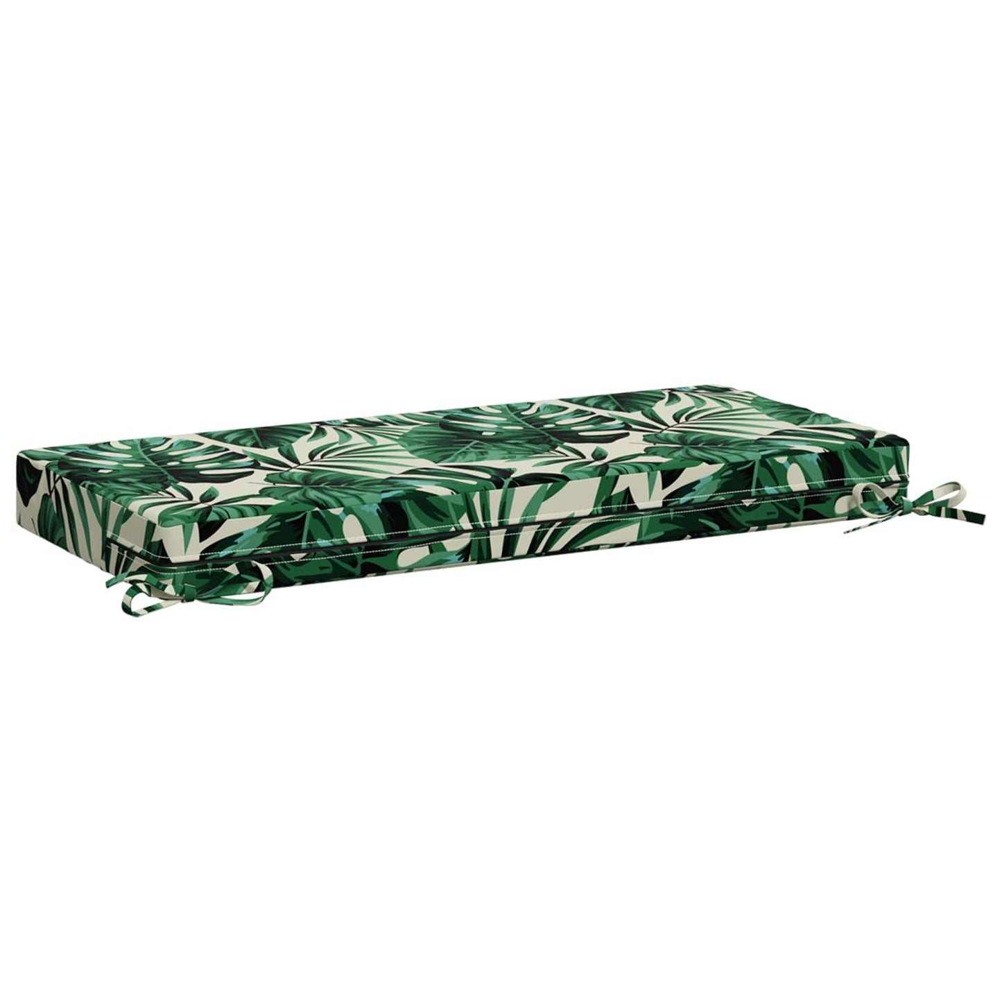 Bench Cushion SOEST 100% Polyester Leaf Pattern 60 x 40 x 8 cm
