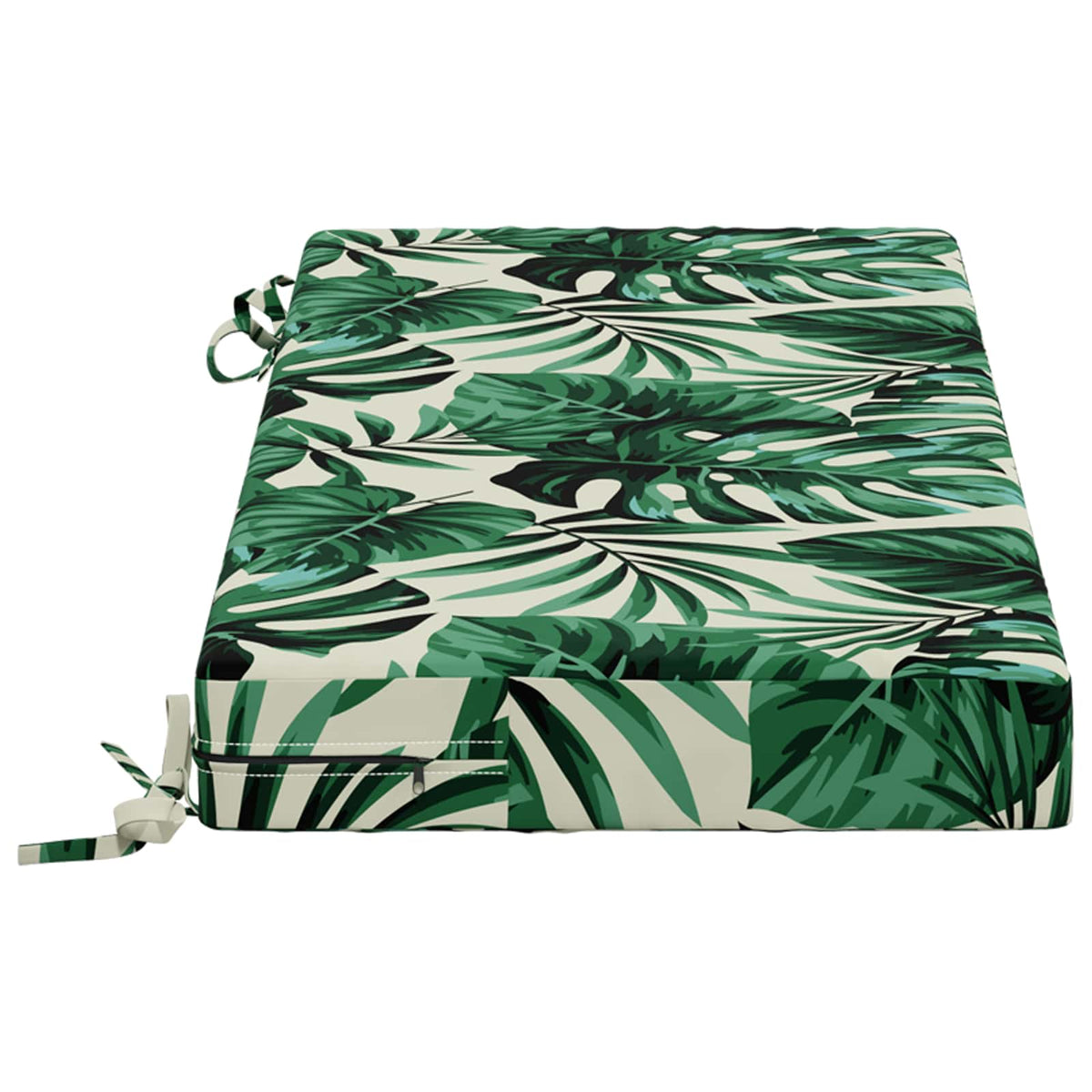 Bench Cushion SOEST 100% Polyester Leaf Pattern 60 x 40 x 8 cm