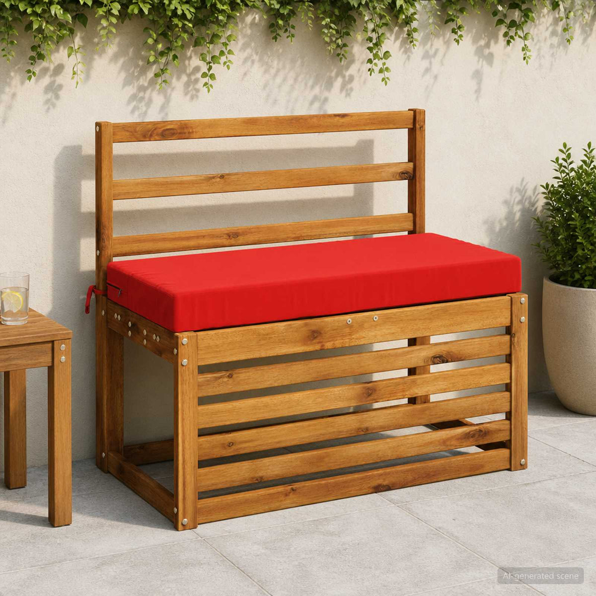 Bench Cushions SOEST 2 pcs 100% Polyester Red 80 x 40 x 8 cm