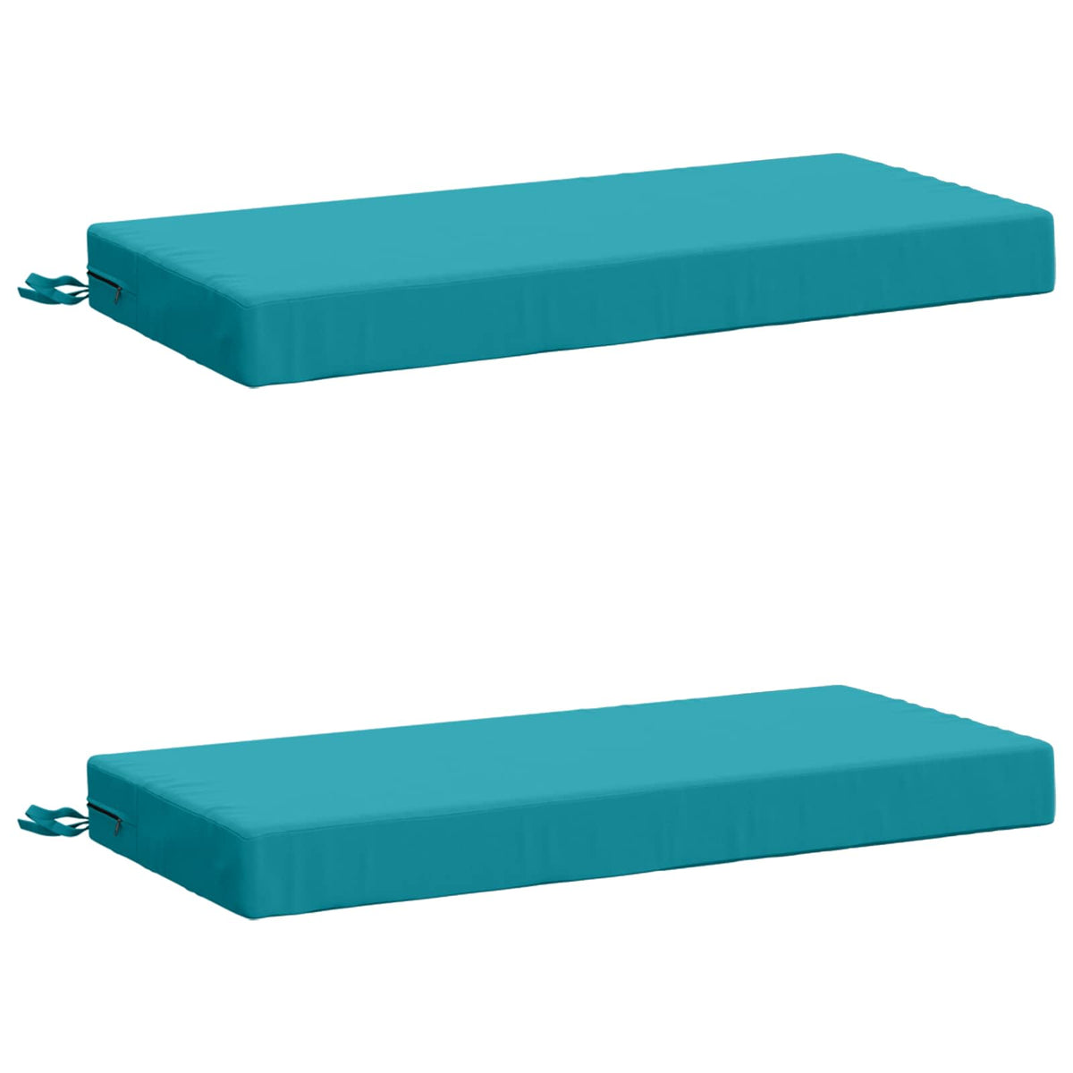 Bench Cushions SOEST 2 pcs 100% Polyester Turquoise
