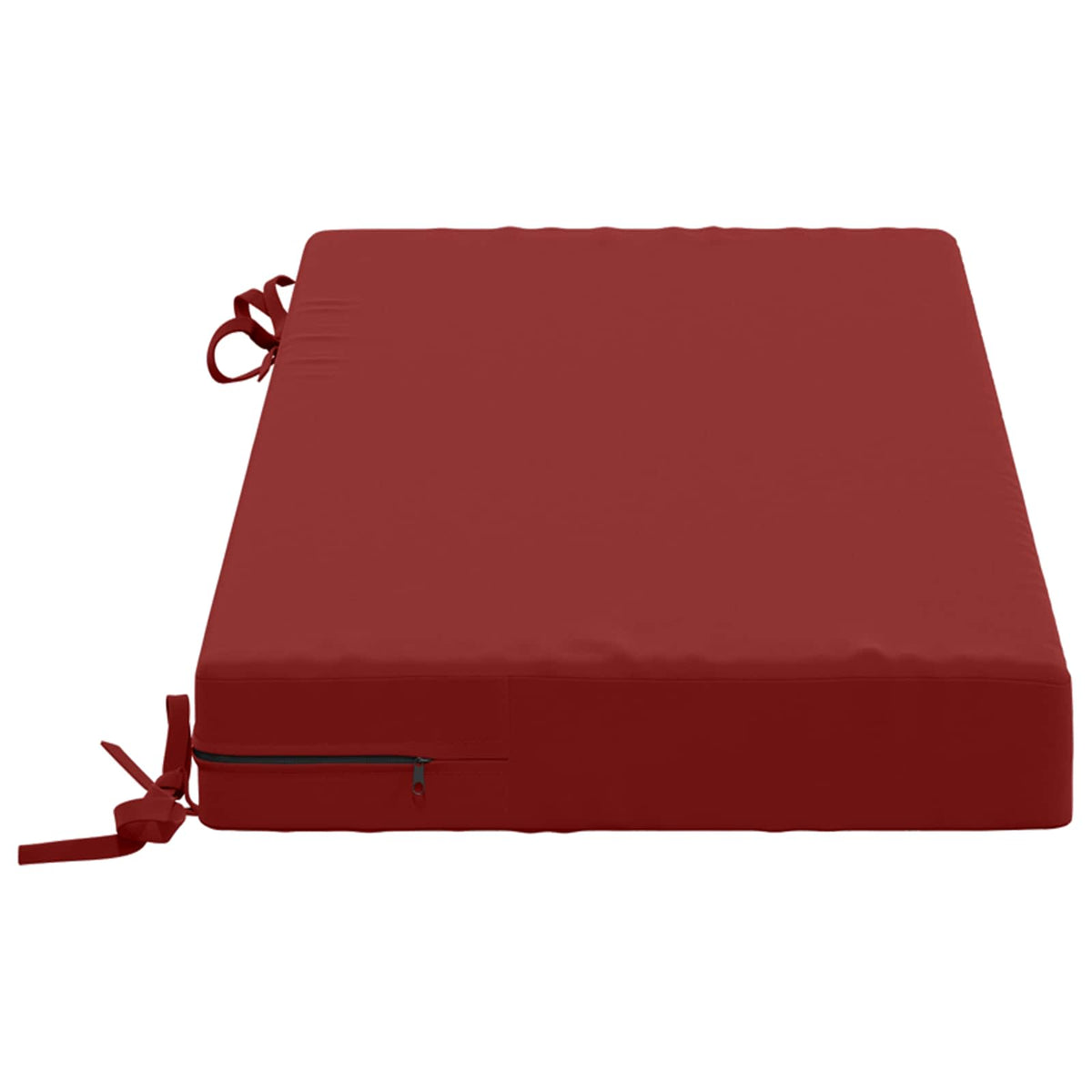 2-Piece Bench Cushions SOEST 100% Polyester Wine Red