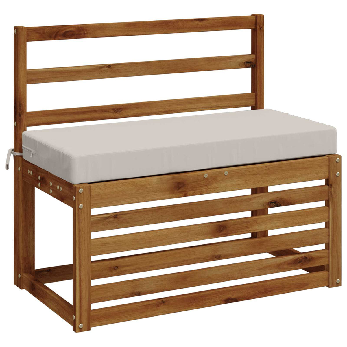 Bench Cushion SOEST 100% Polyester White 80 x 40 x 8 cm