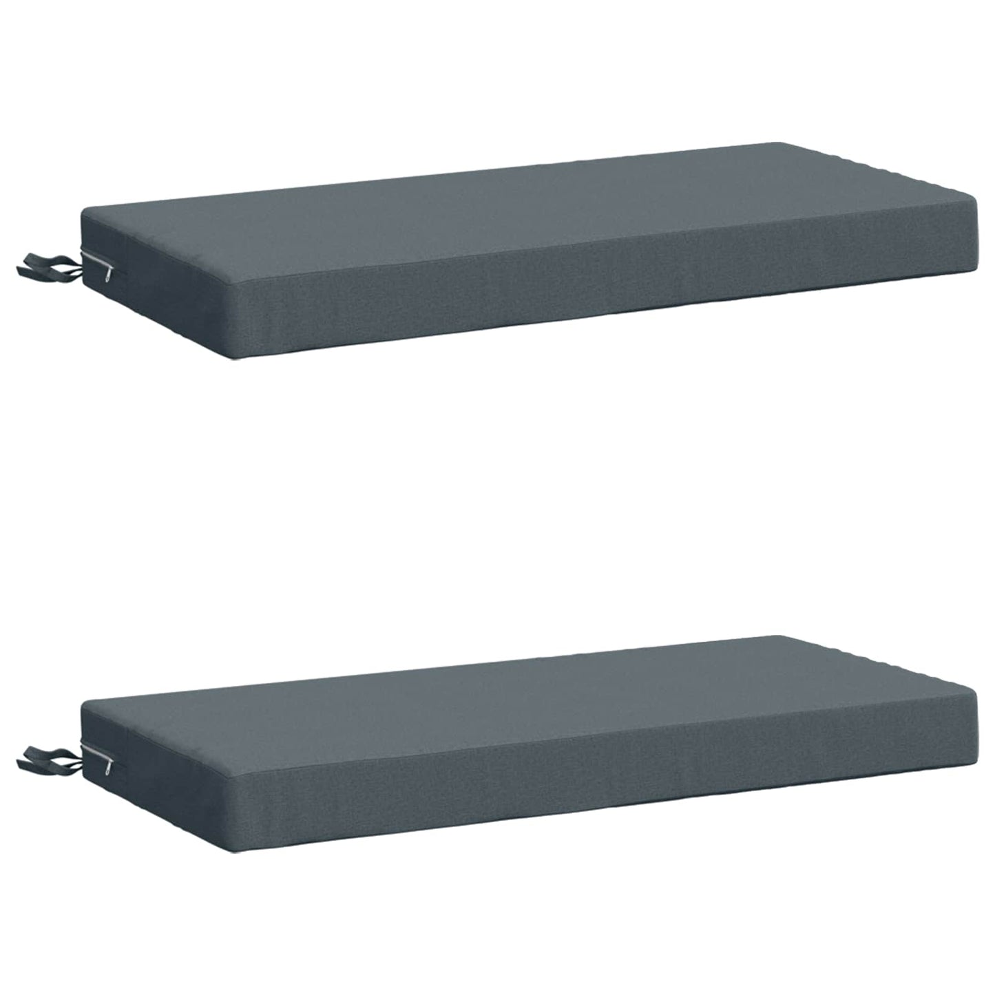 2-Piece Bench Cushions SOEST 2 pcs 100% Polyester Blue