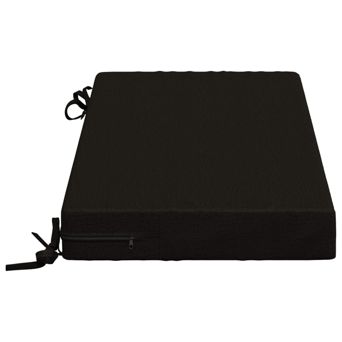 Bench Cushion SOEST 100% Polyester Black 80 x 40 x 8 cm