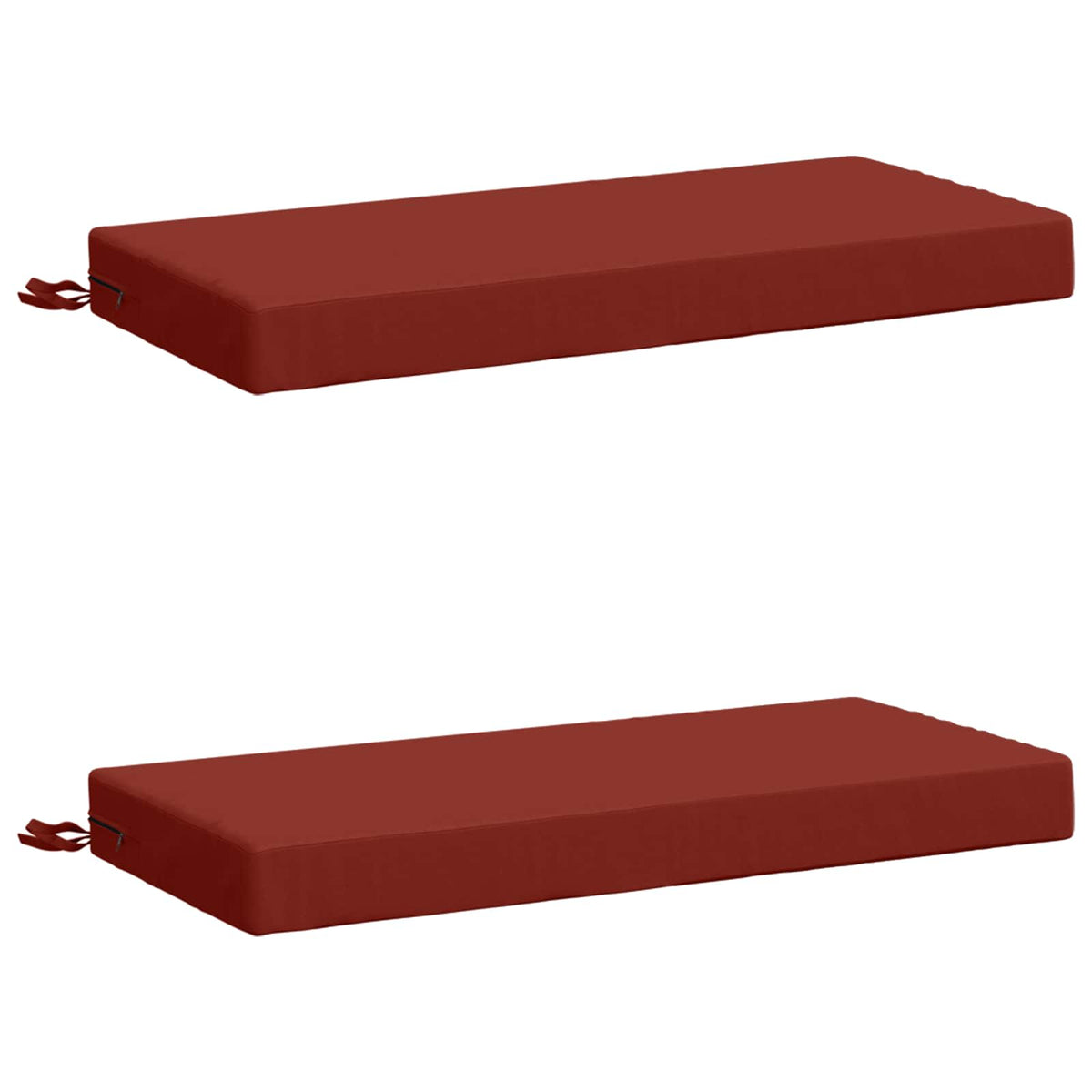 Bench Cushions SOEST 2 pcs 100% Polyester Red 80 x 40 x 8 cm