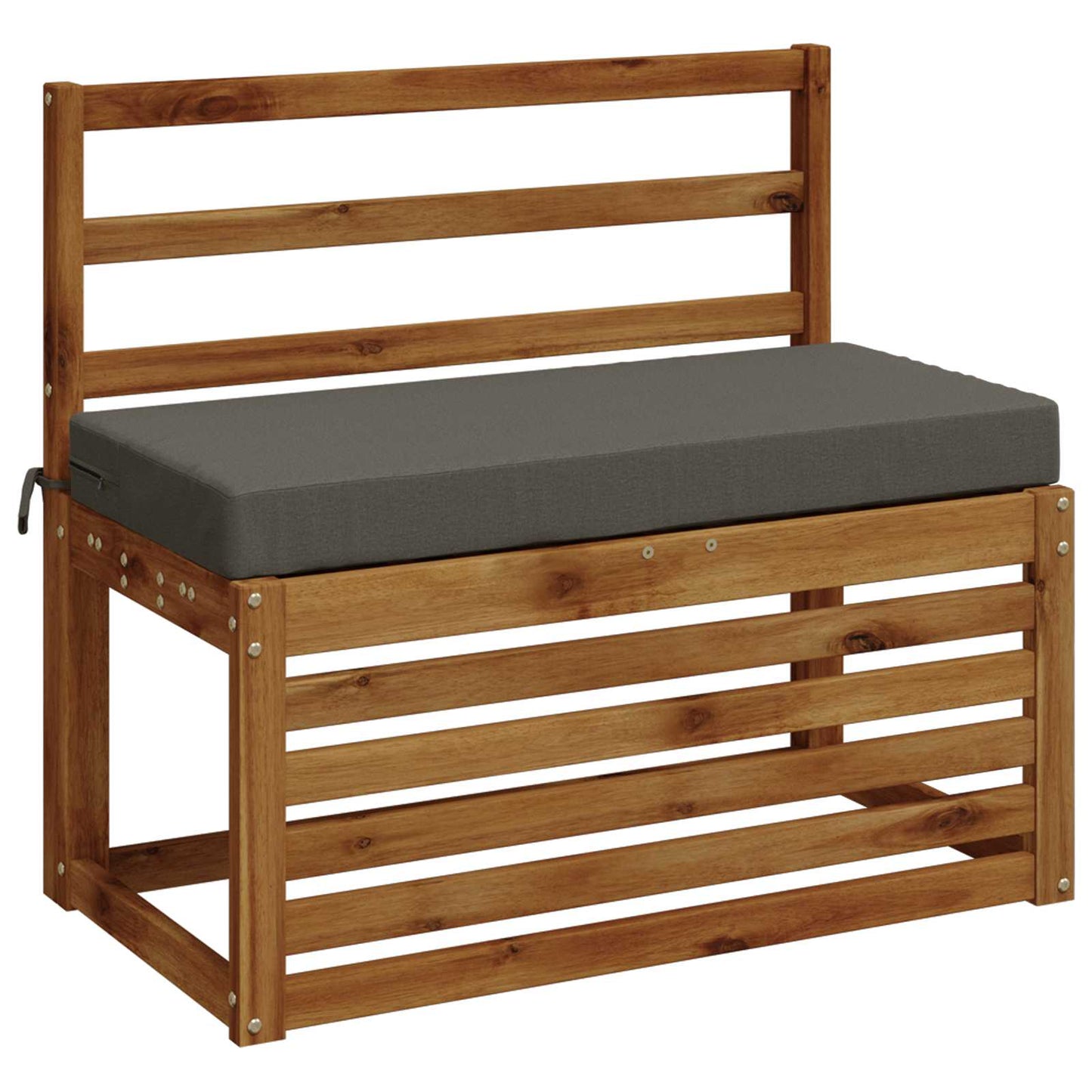 Bench Cushion SOEST 100% Polyester Grey 80 x 40 x 8 cm