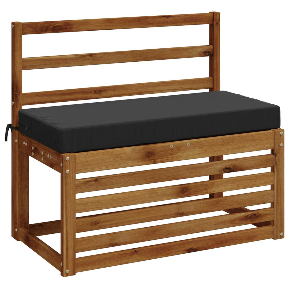 Bench Cushion SOEST 100% Polyester Anthracite 80 x 40 x 8 cm
