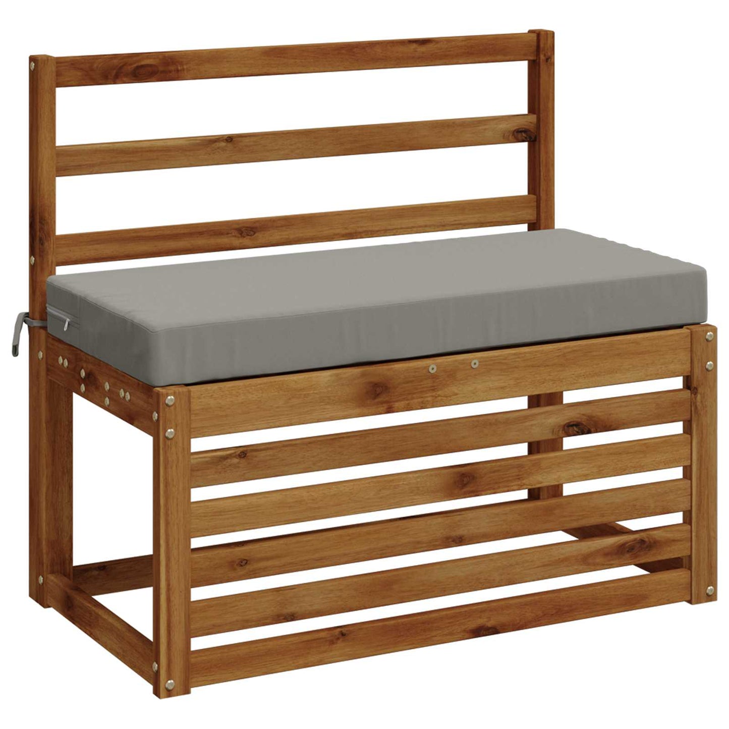 Bench Cushion SOEST 100% Polyester Grey 80 x 40 x 8 cm